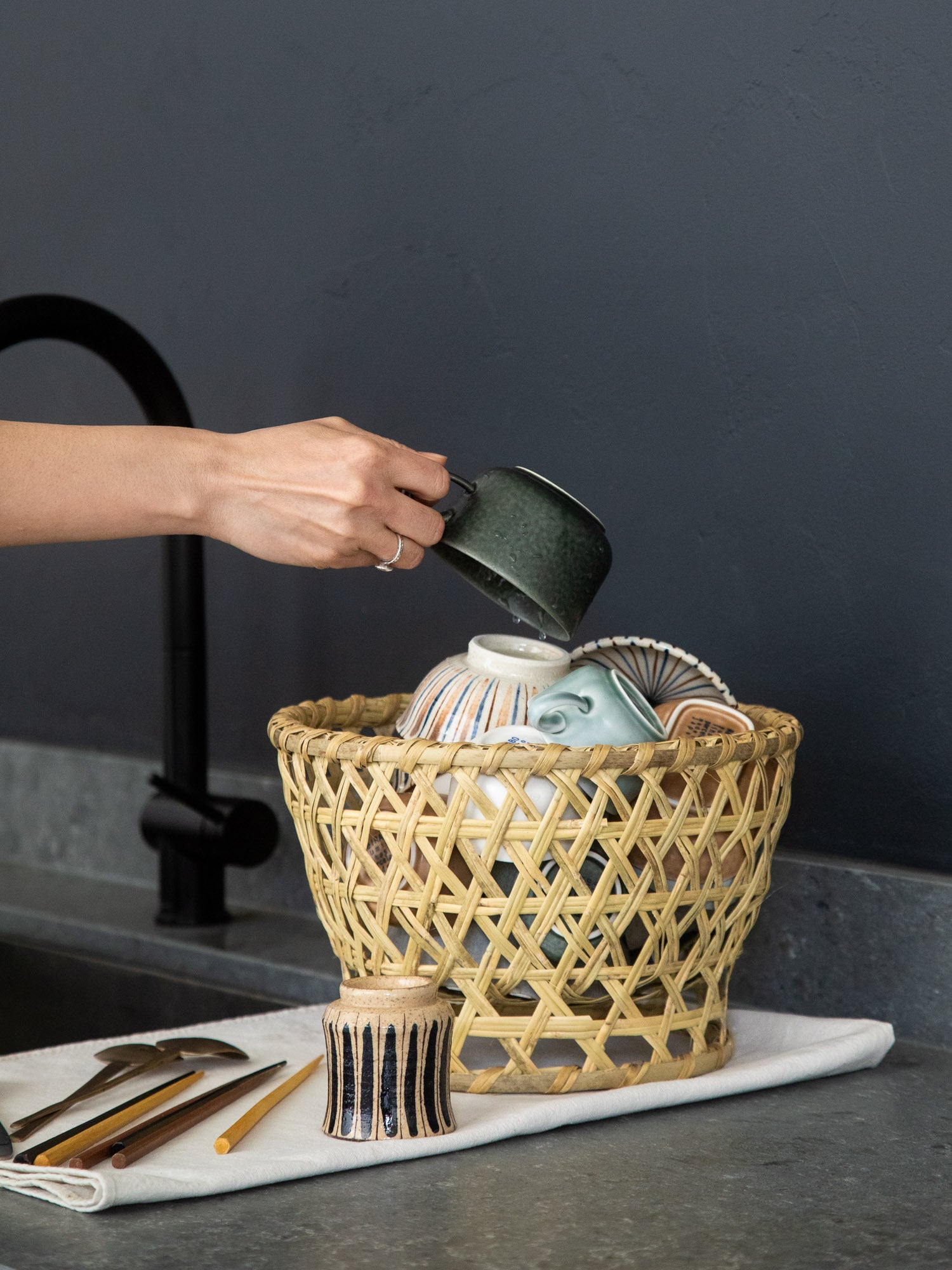 Shinodake Bamboo Drainer Basket