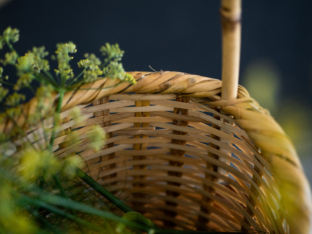 Aizu Bamboo Single Handle Basket