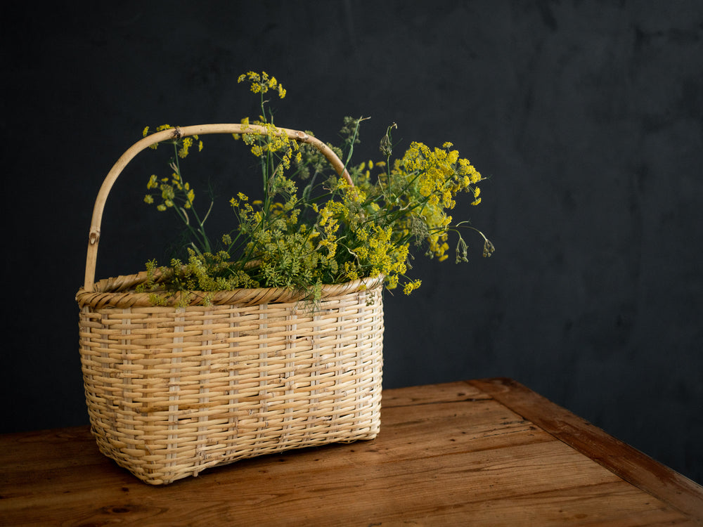 Aizu Bamboo Single Handle Basket