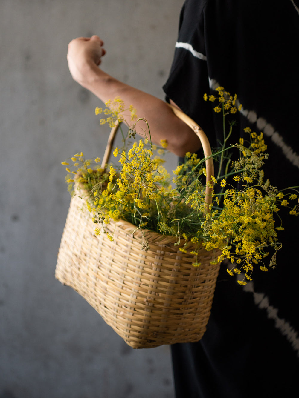 Aizu Bamboo Single Handle Basket