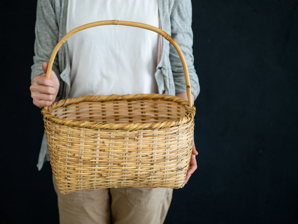 Aizu Bamboo Single Handle Basket