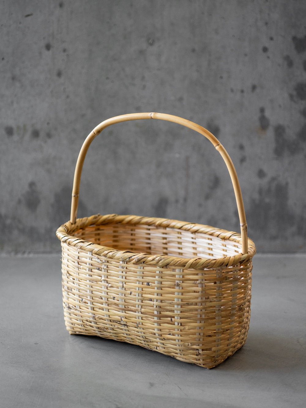 Aizu Bamboo Single Handle Basket