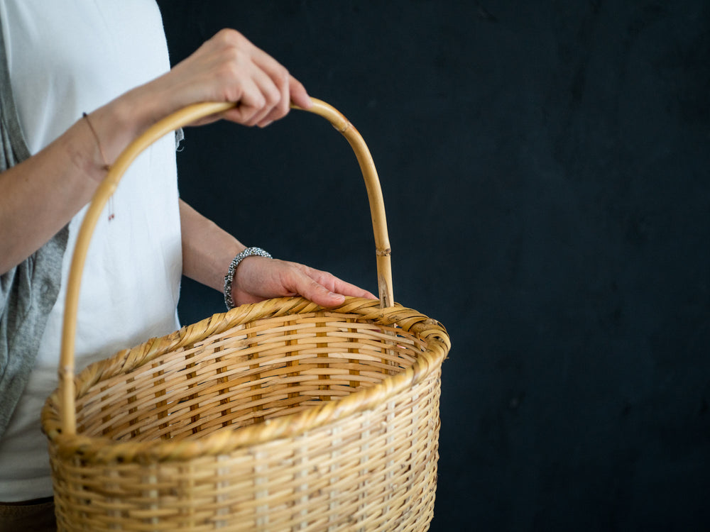 Aizu Bamboo Single Handle Basket