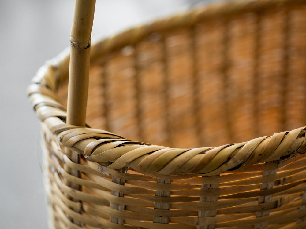 Aizu Bamboo Single Handle Basket