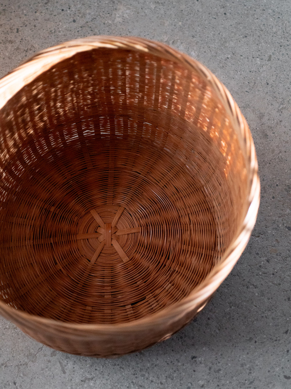 Vintage Bamboo Large Basket
