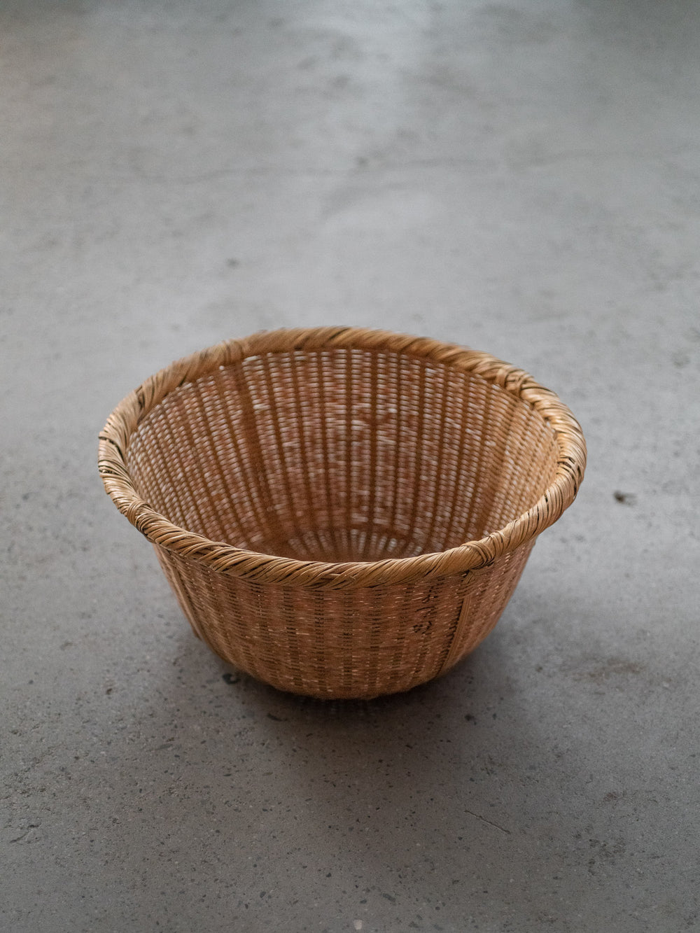 Antique Bamboo Basket - Light Brown