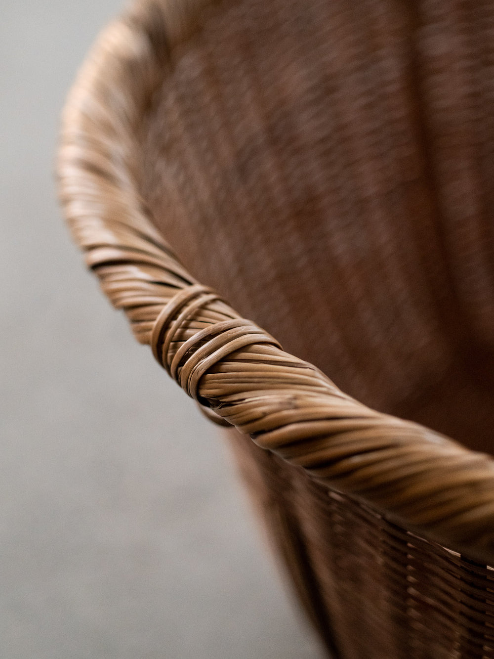 Antique Bamboo Basket - Light Brown