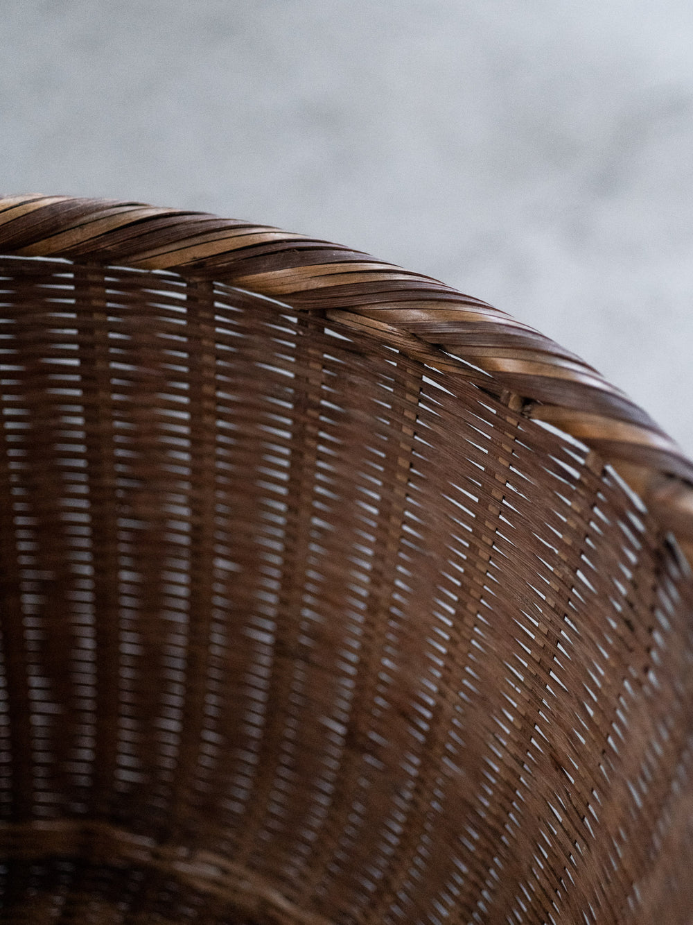 Antique Bamboo Basket – Dark Brown