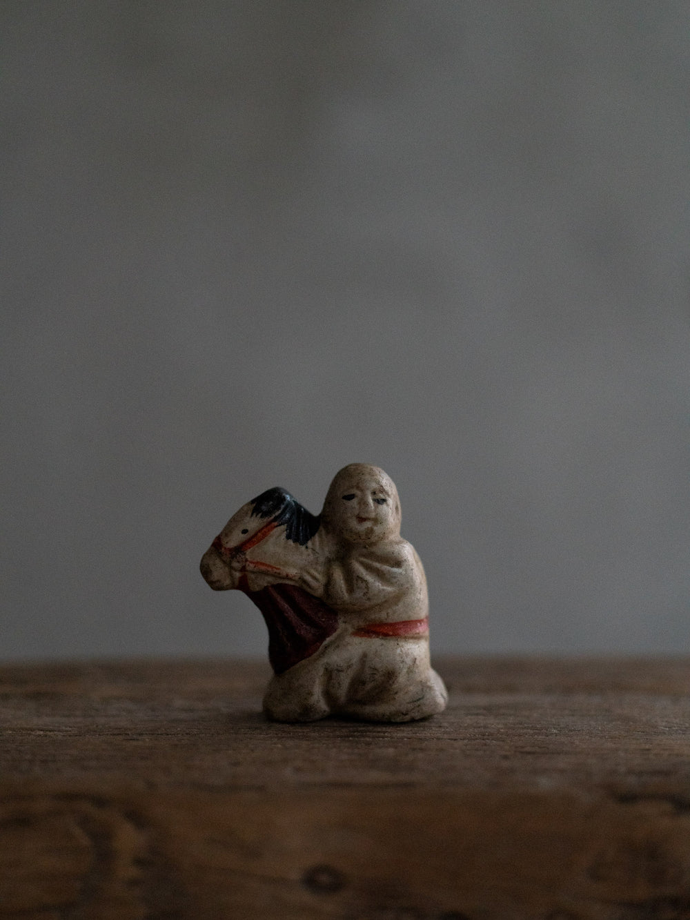 Antique Small Ceramic Doll – Boy with Horse