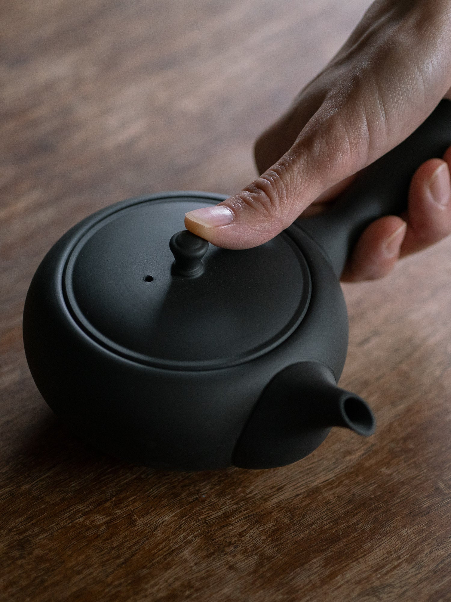 Oval Teapot with Side Handle