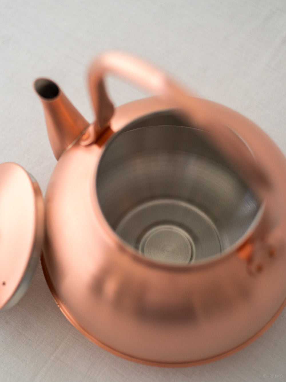 Azmaya 2L kettle interior, made of Copper