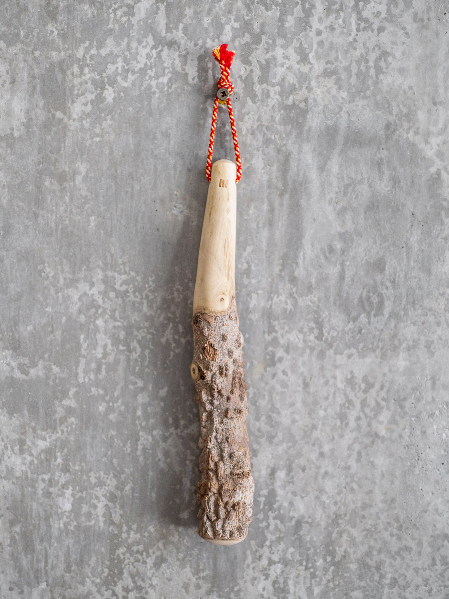 Azmaya sansho wood pestle finished to show the natural rough texture and character of Sansho trees