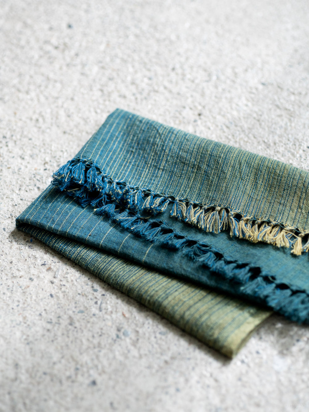 Striped Cotton Hand Towel – Green