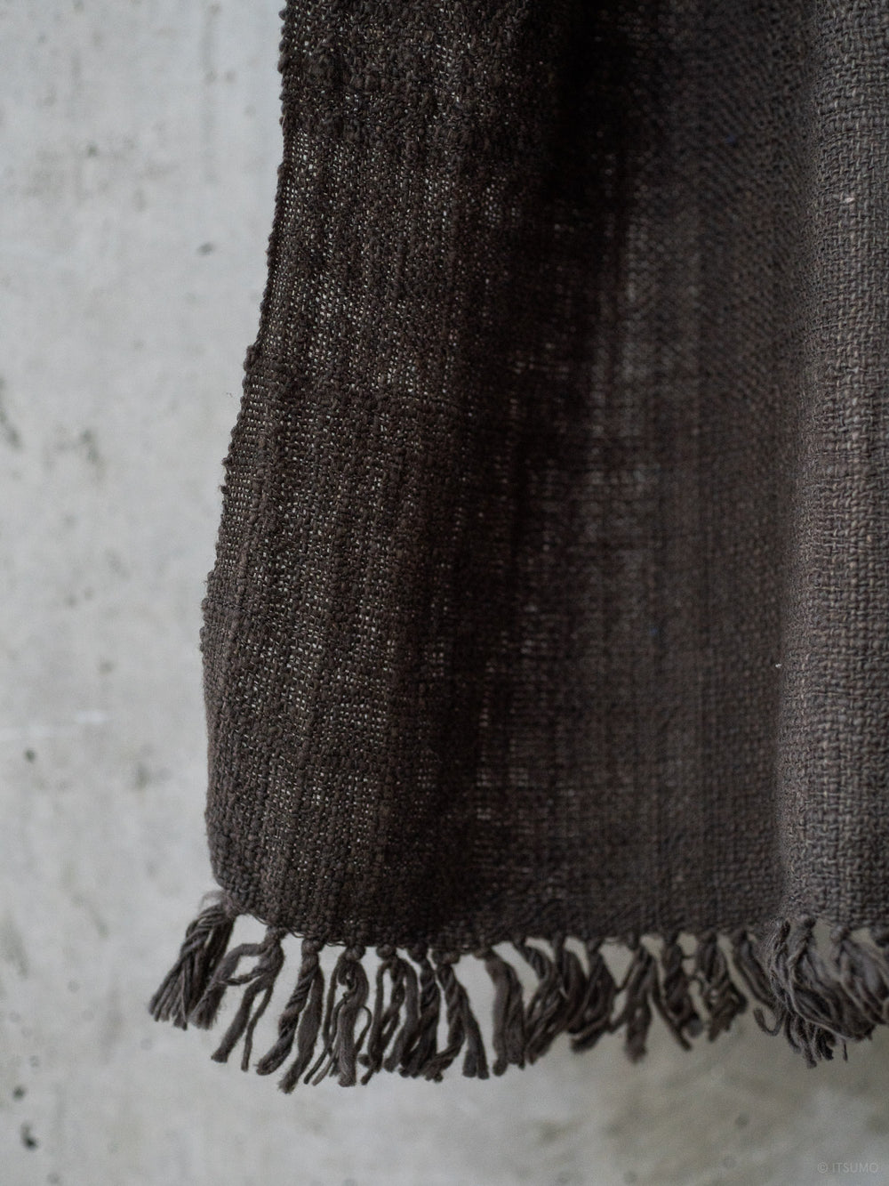 Handwoven Cotton Face Towel – Dark Brown