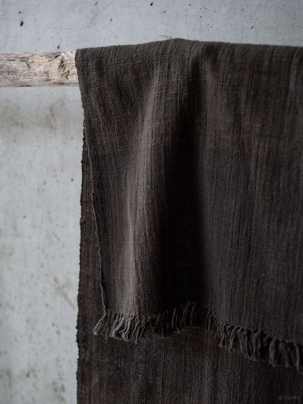 Handwoven Cotton Face Towel – Dark Brown