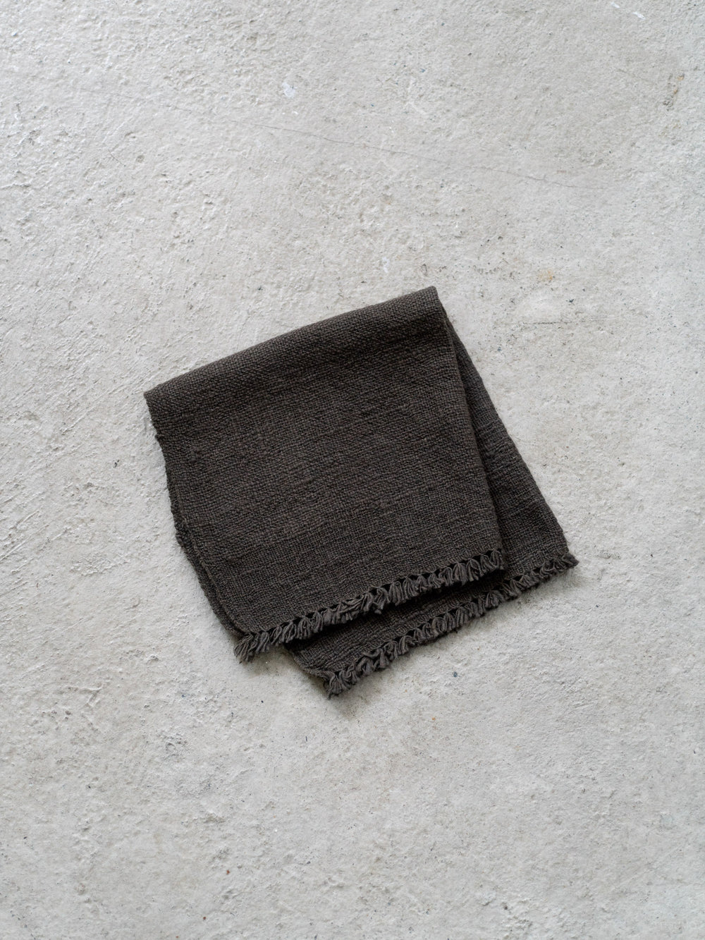 Handwoven Cotton Hand Towel – Dark Brown