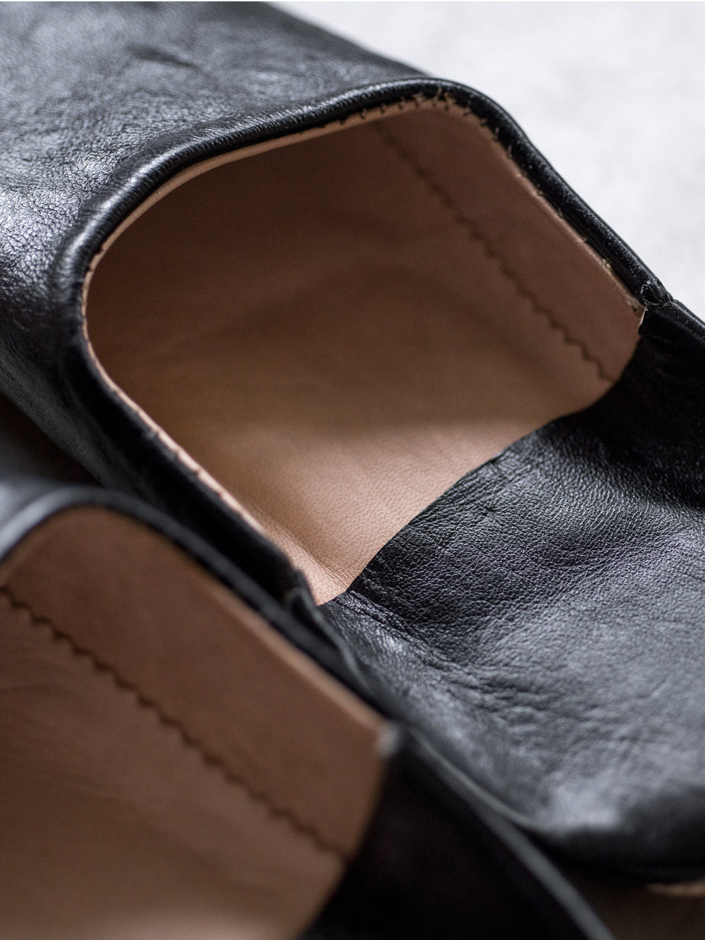Babouche Leather Slippers – Black