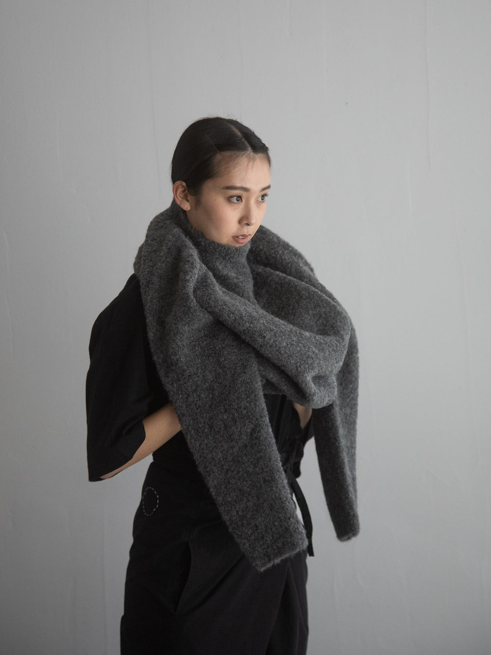 Alpaca Loop Knit Sweater - Grey
