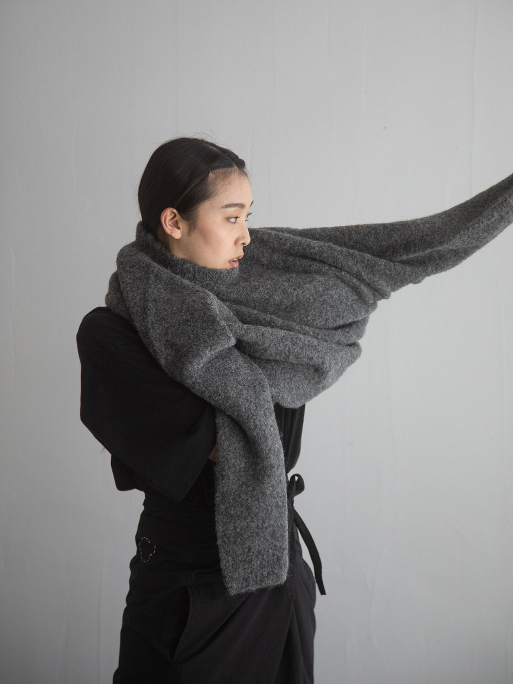 Alpaca Loop Knit Sweater - Grey