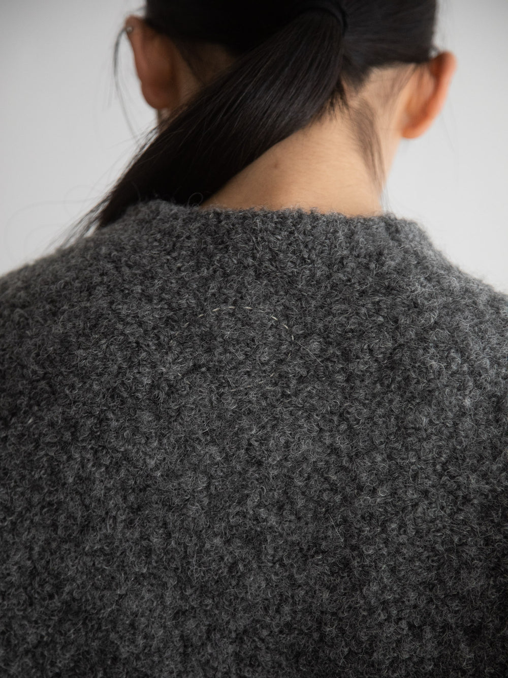 Alpaca Loop Knit Sweater - Grey