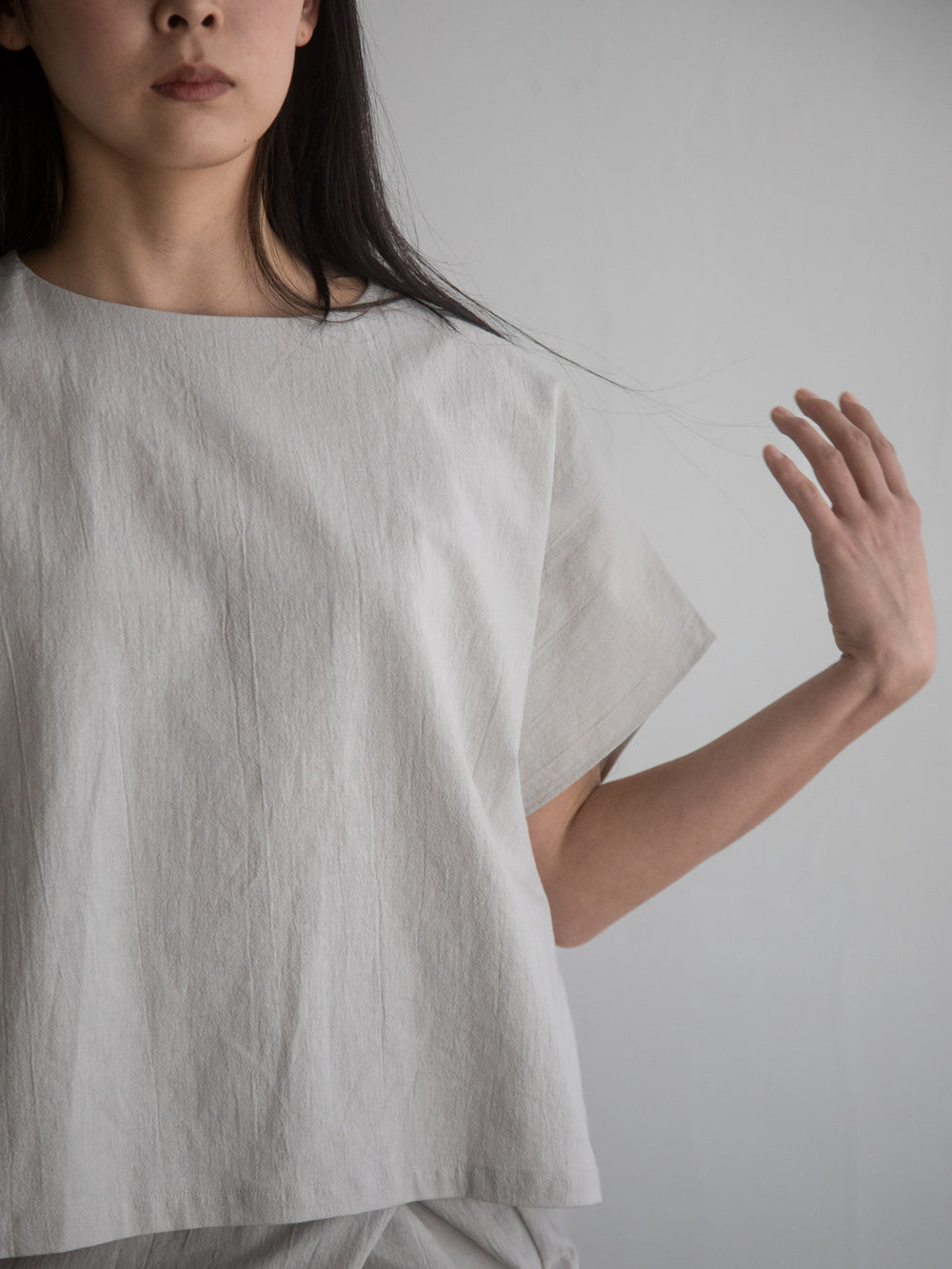 Cotton Flax Poplin Folk Top