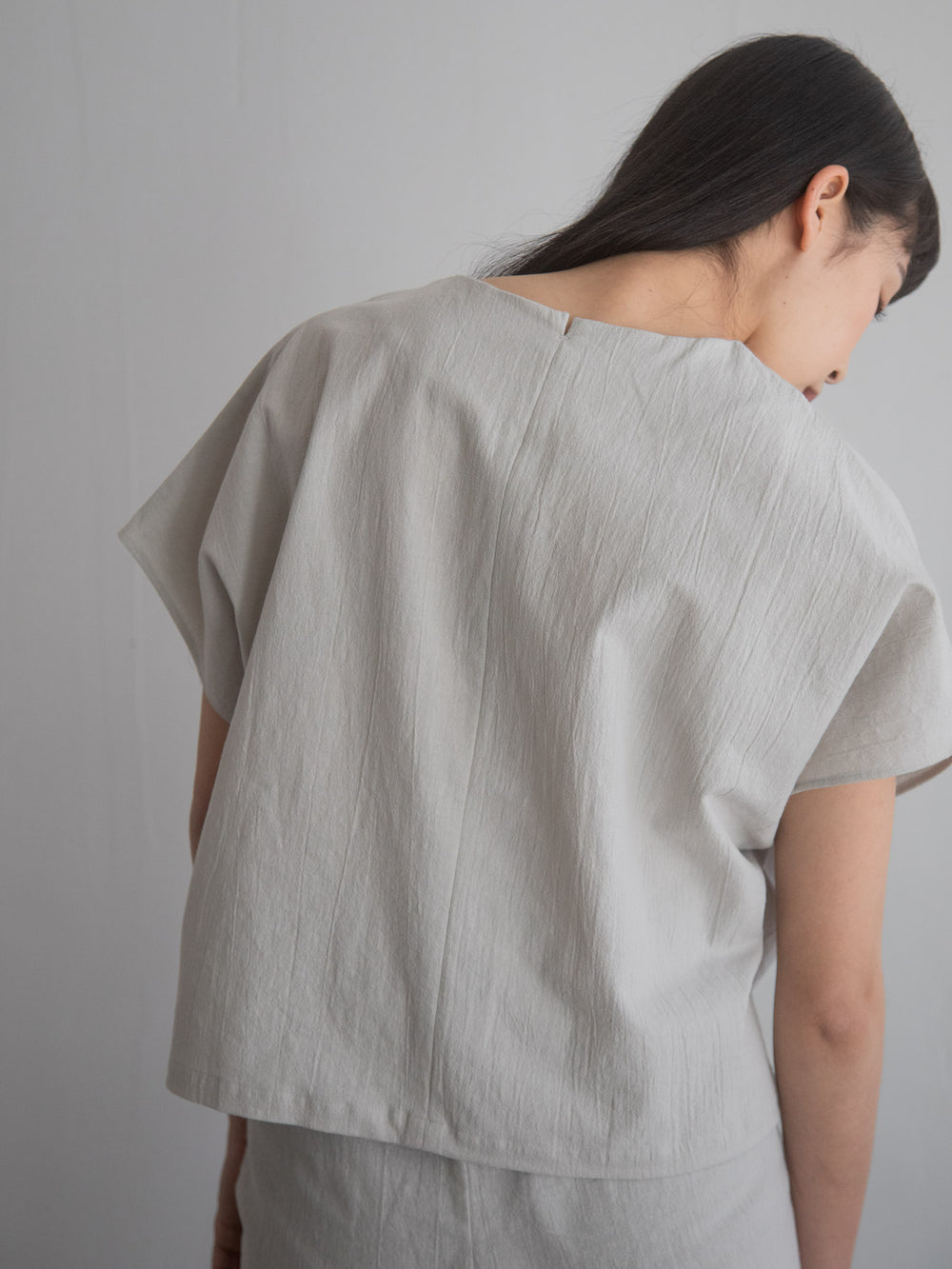 Cotton Flax Poplin Folk Top