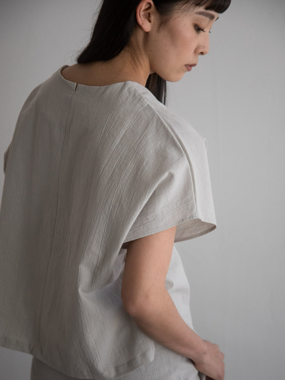 Cotton Flax Poplin Folk Top