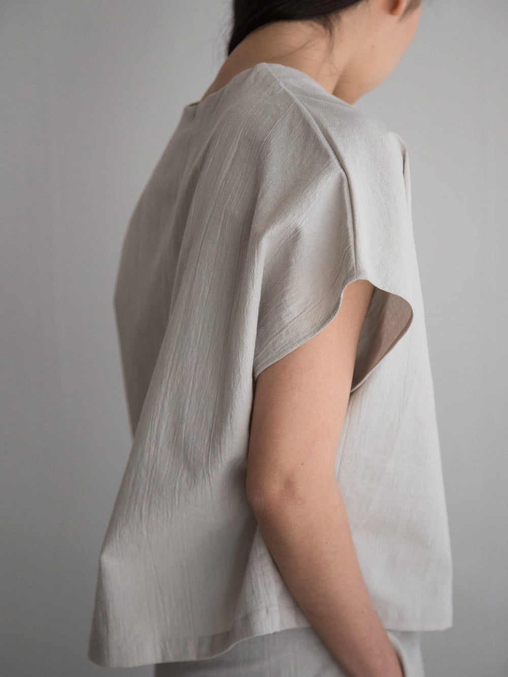 Cotton Flax Poplin Folk Top