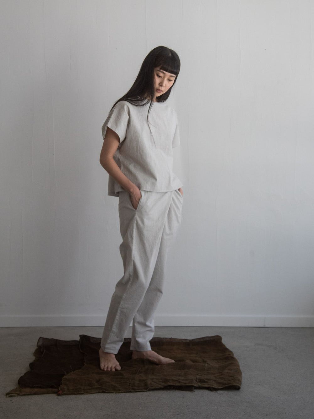 Cotton Flax Poplin Folk Top