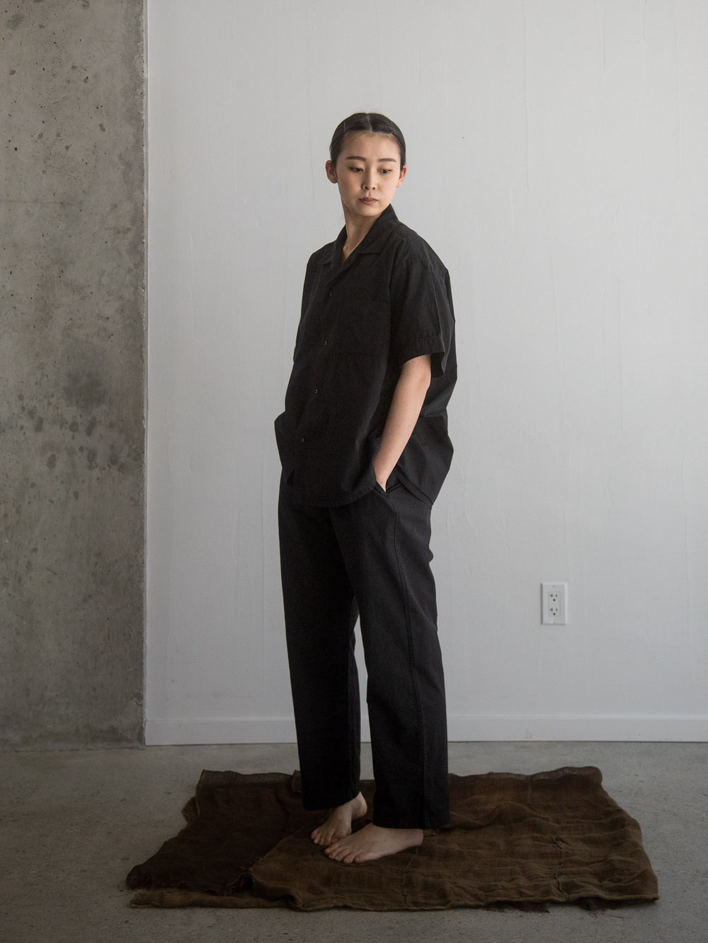 Organic Cotton Wrapped Pants Black