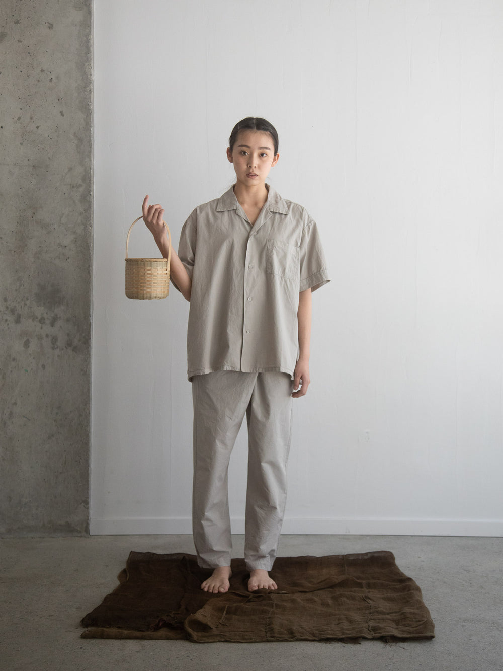 Organic Cotton Wrapped Pants Violet Ash