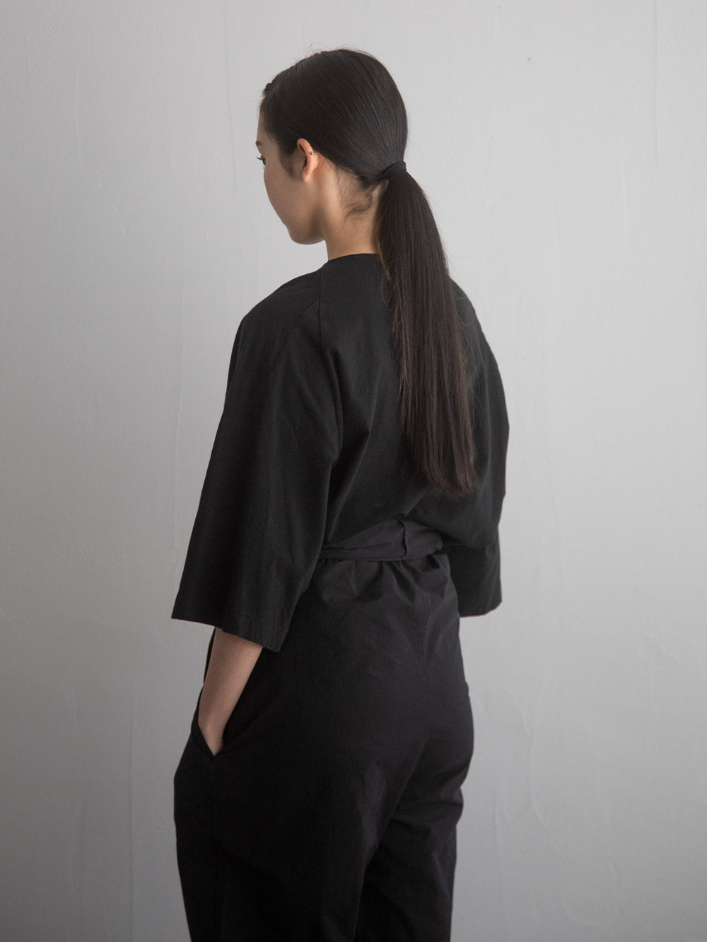 Organic Cotton Wrapped Pants Black