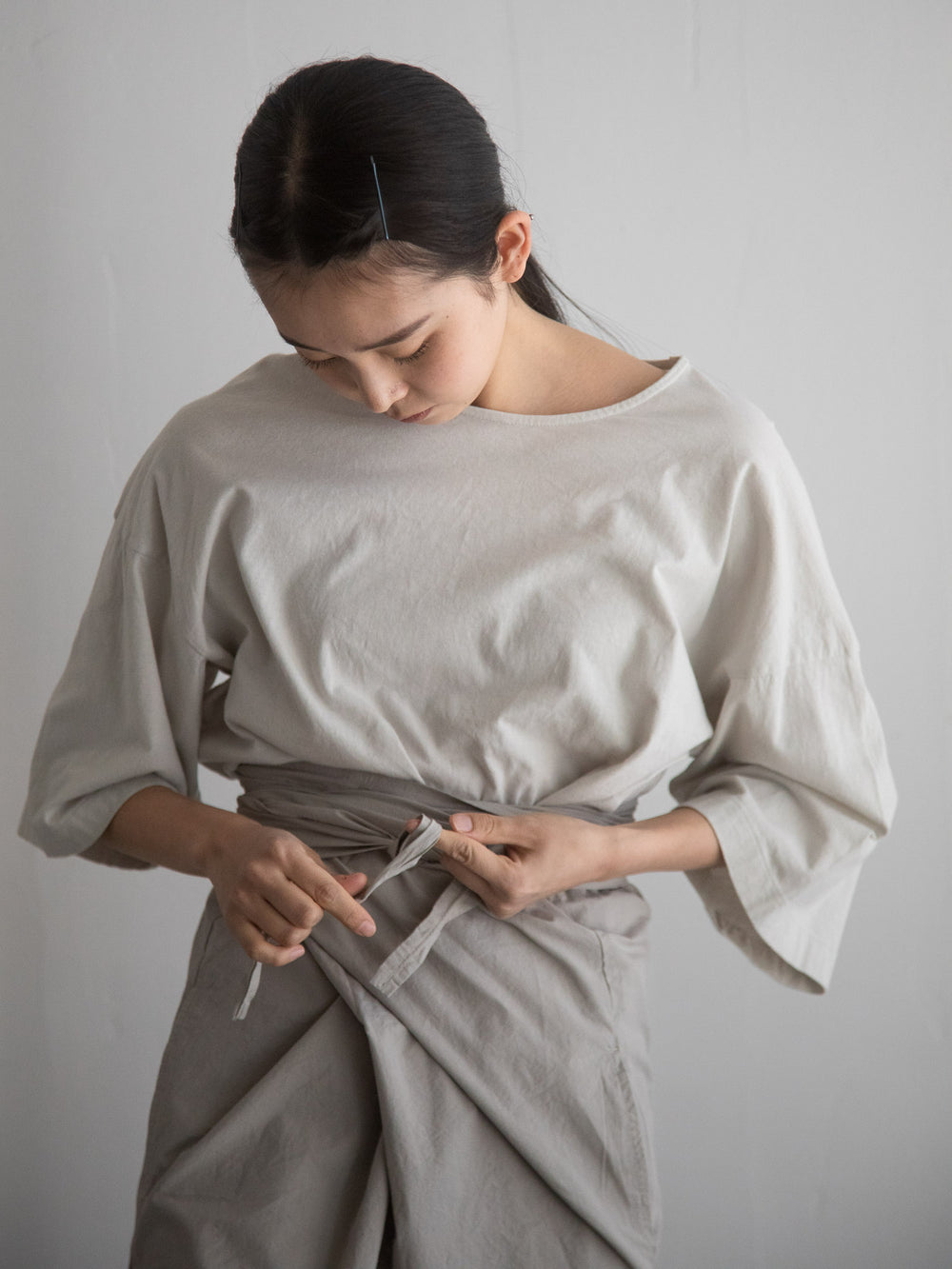 Organic Cotton Wrapped Pants Violet Ash