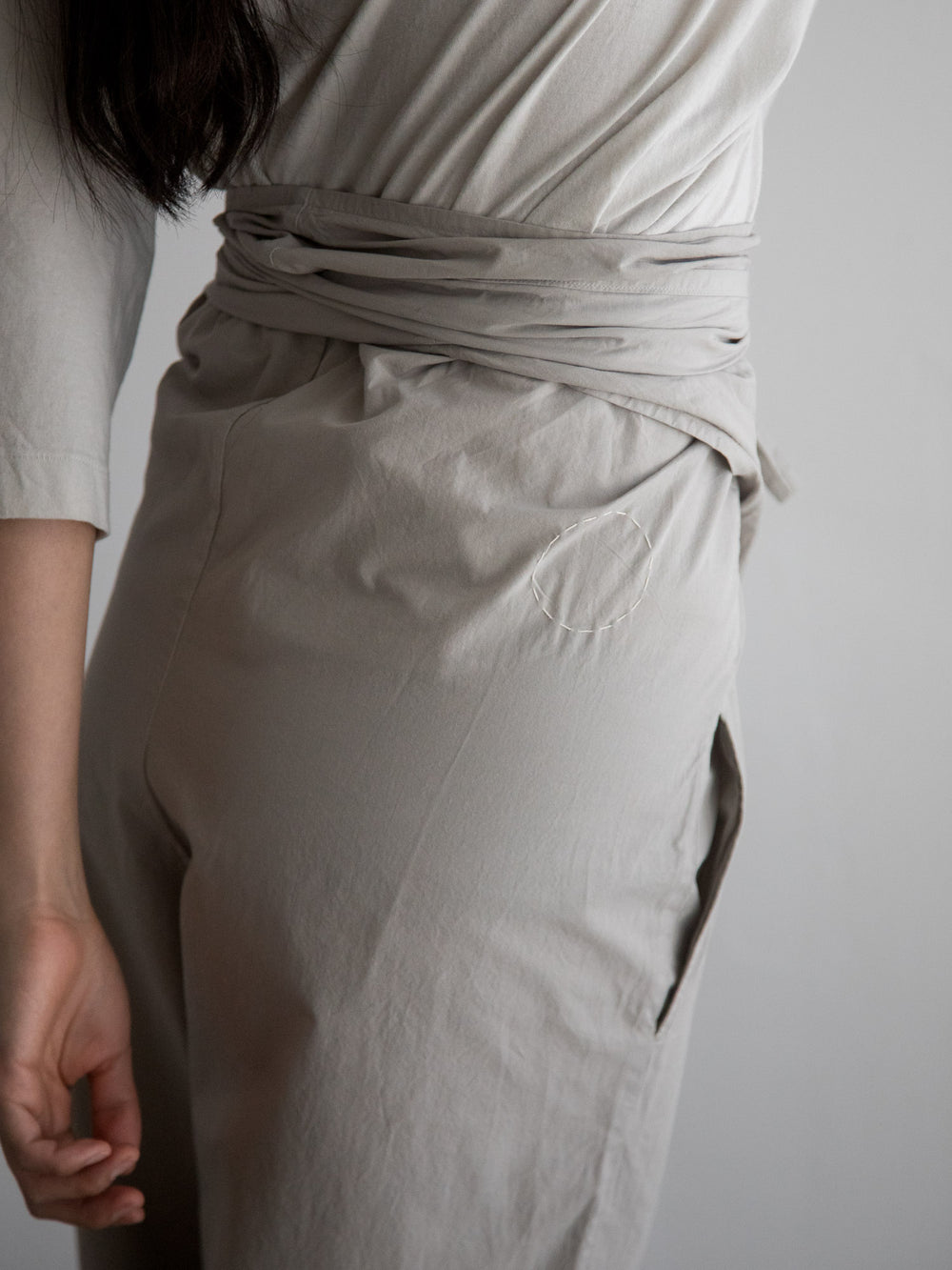 Organic Cotton Wrapped Pants Violet Ash
