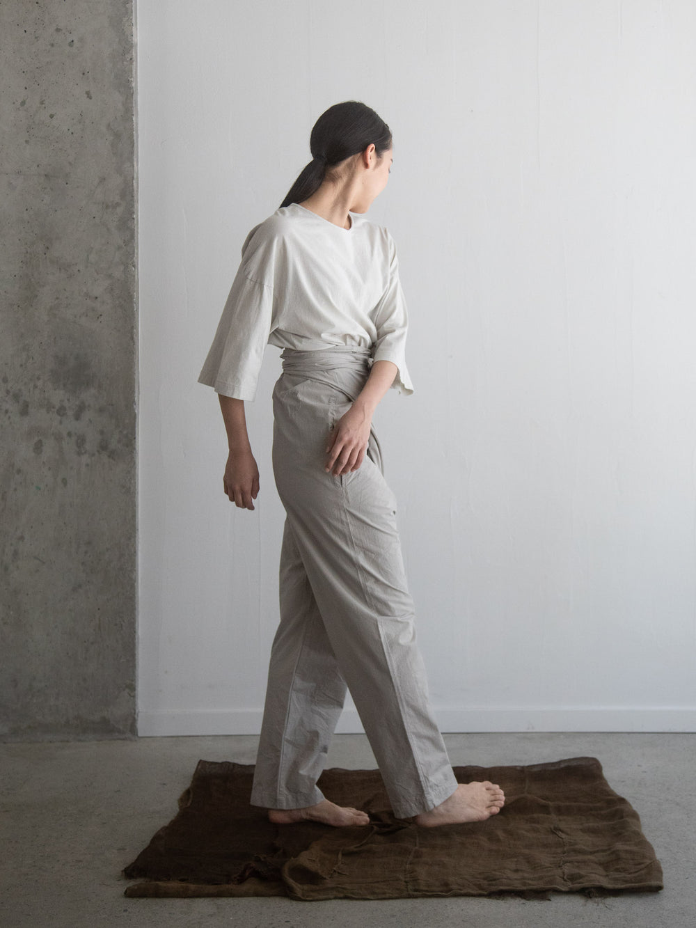 Organic Cotton Wrapped Pants Violet Ash
