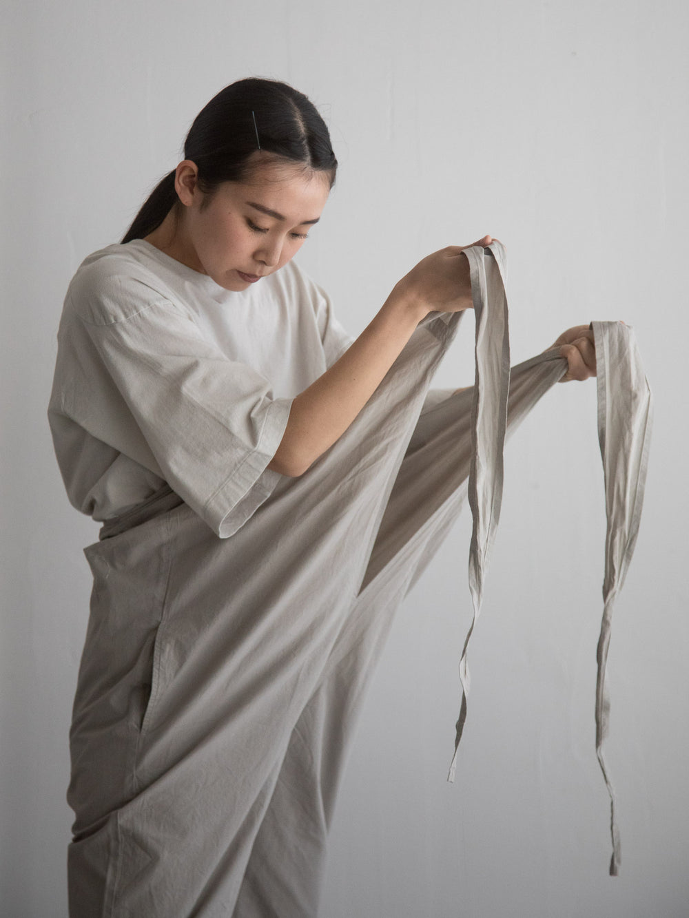 Organic Cotton Wrapped Pants Violet Ash