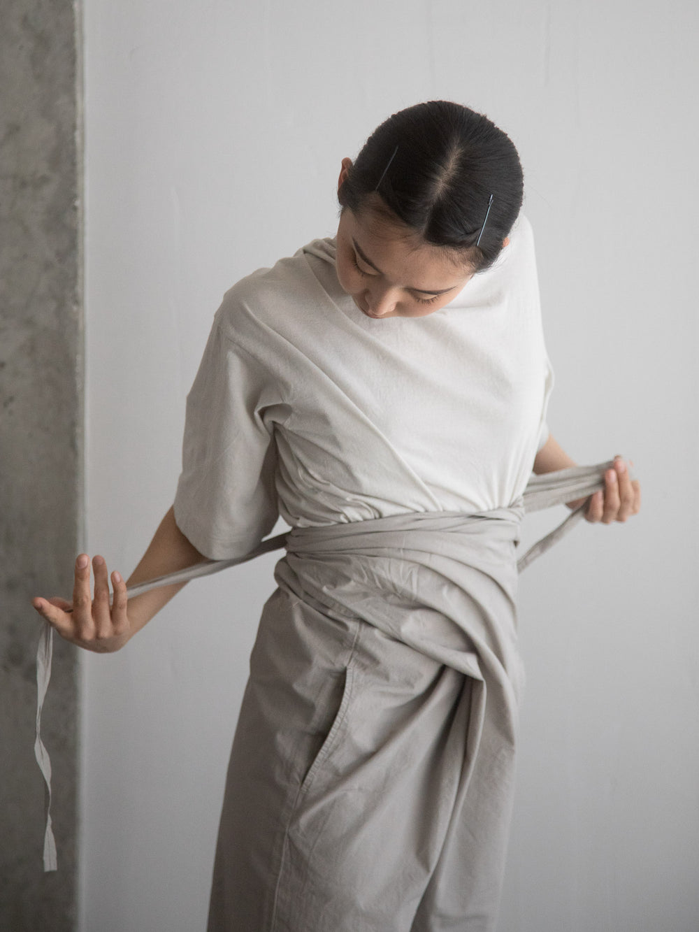 Organic Cotton Wrapped Pants Violet Ash