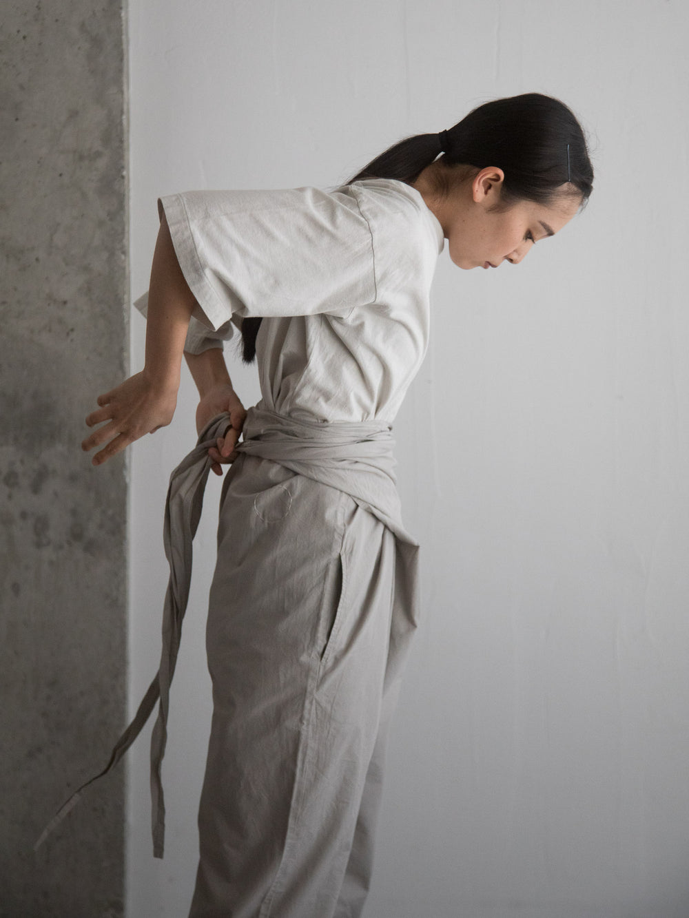 Organic Cotton Wrapped Pants Violet Ash