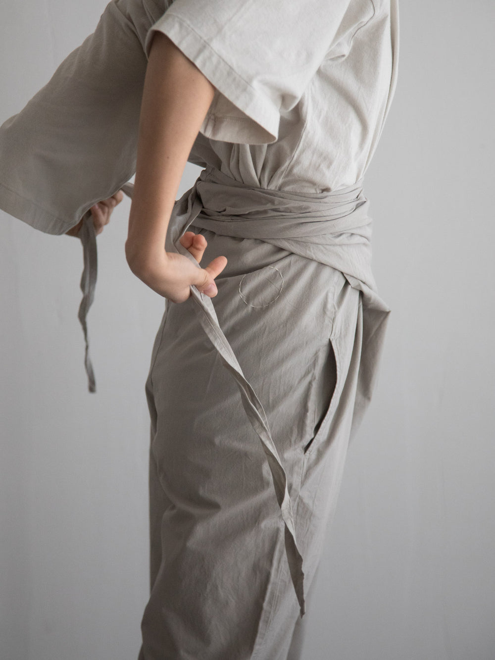 Organic Cotton Wrapped Pants Violet Ash