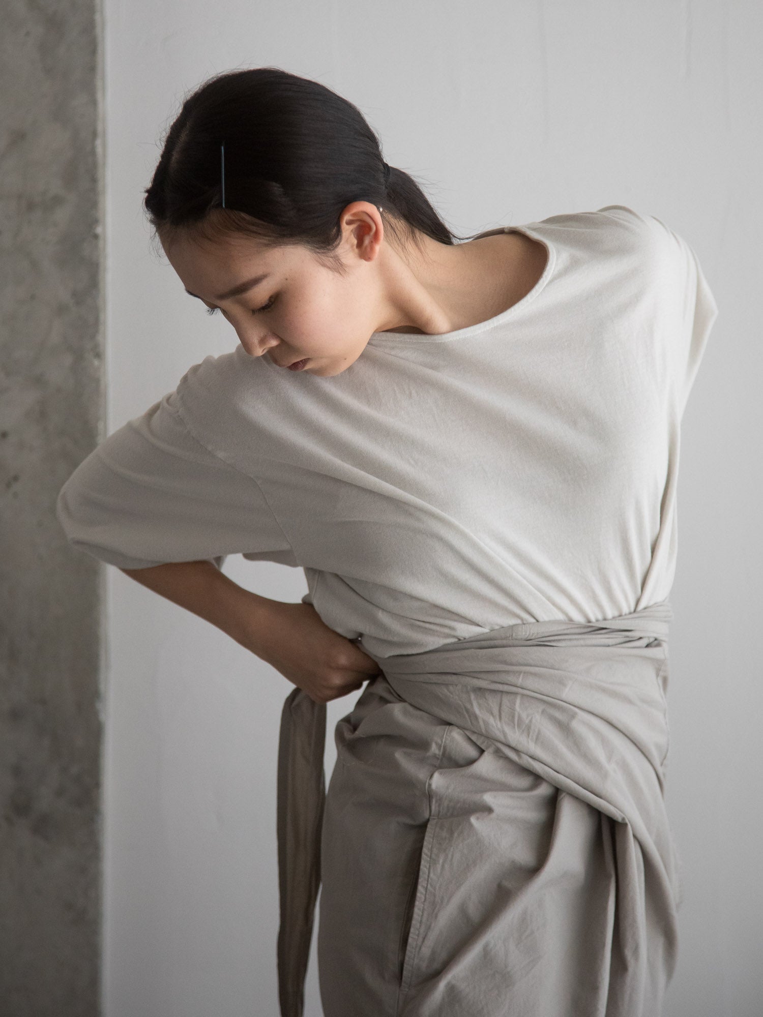 Organic Cotton Wrapped Pants Violet Ash