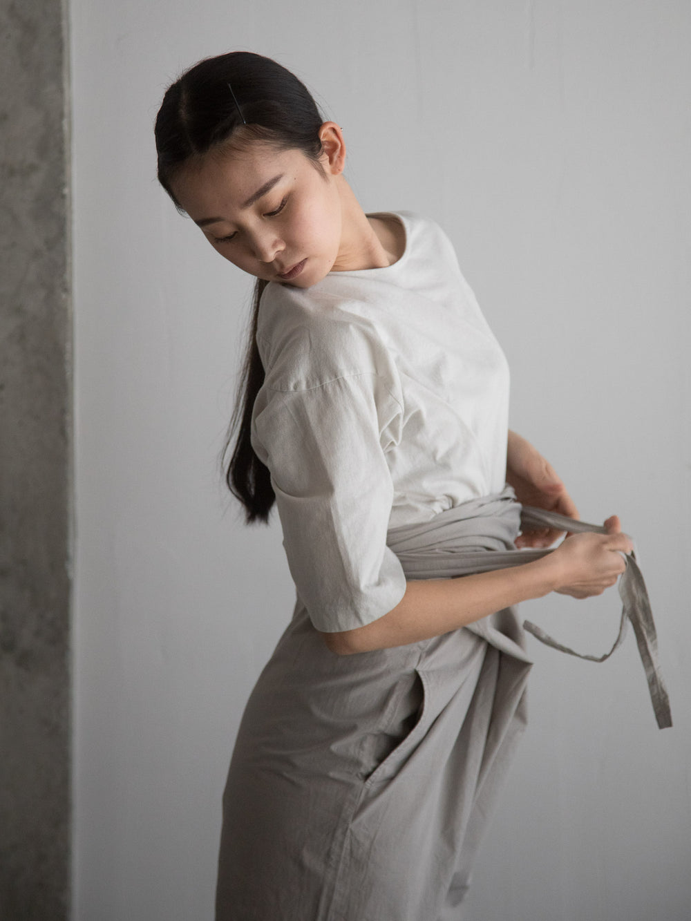 Organic Cotton Wrapped Pants Violet Ash