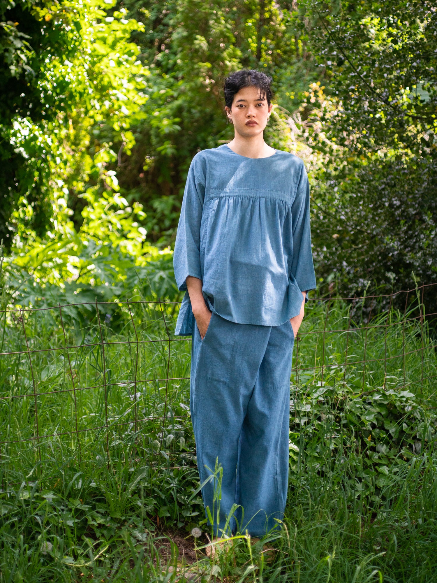 Shangri-La Farmer Shirt - Light Indigo