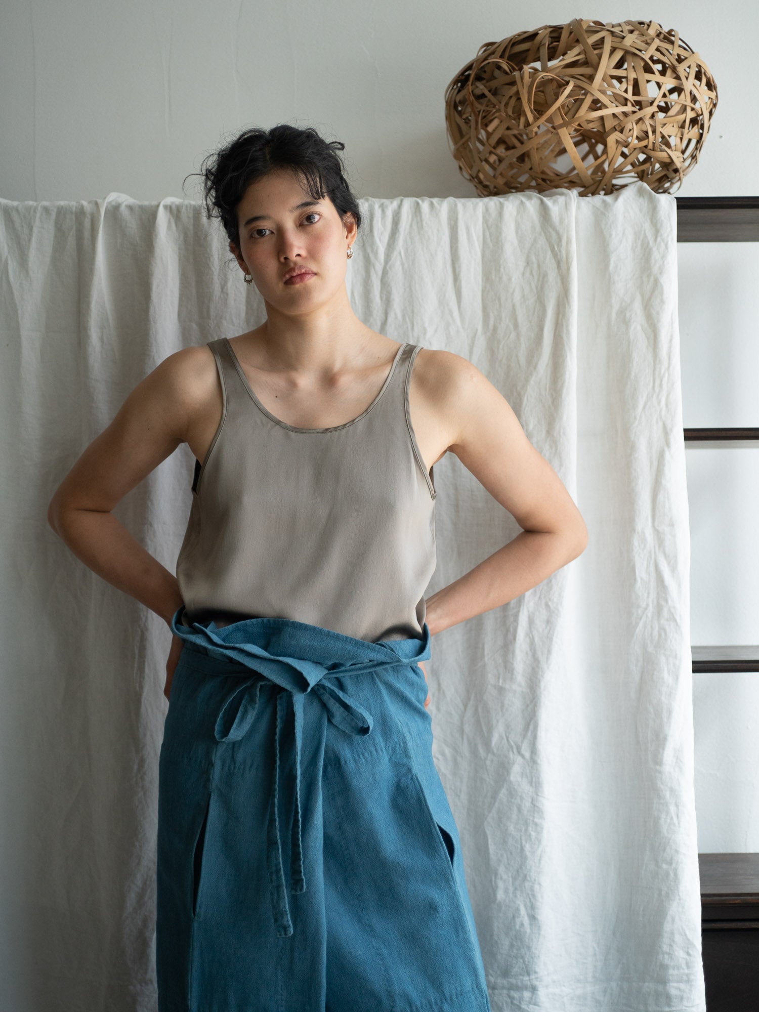 Shangri-La Farmer Wrapped Pants - Light Indigo