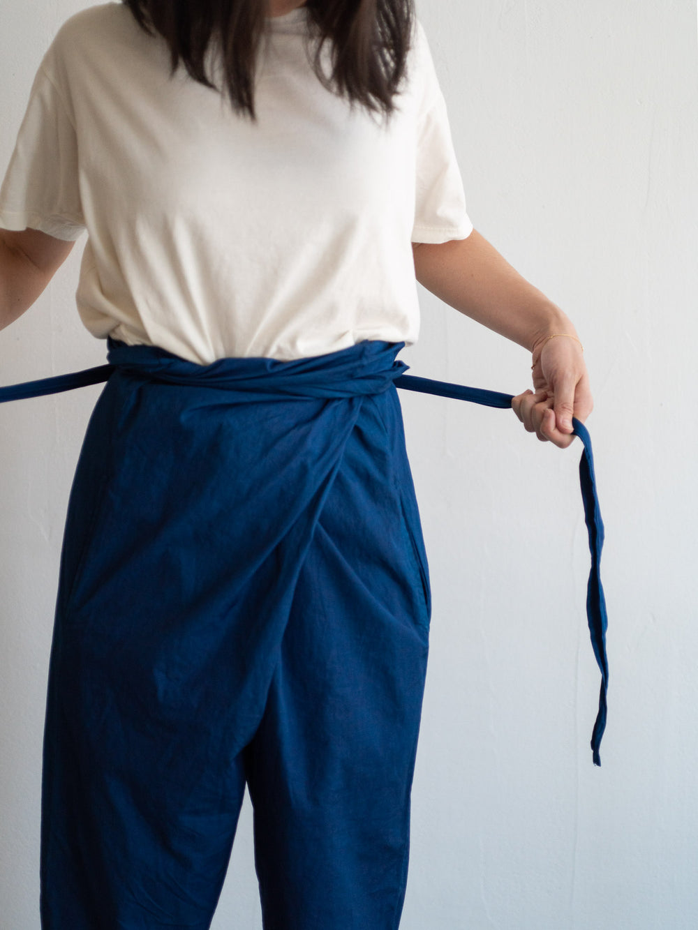 Suvin Cotton Broadcloth Wrapped Pants – Ryukyu Indigo