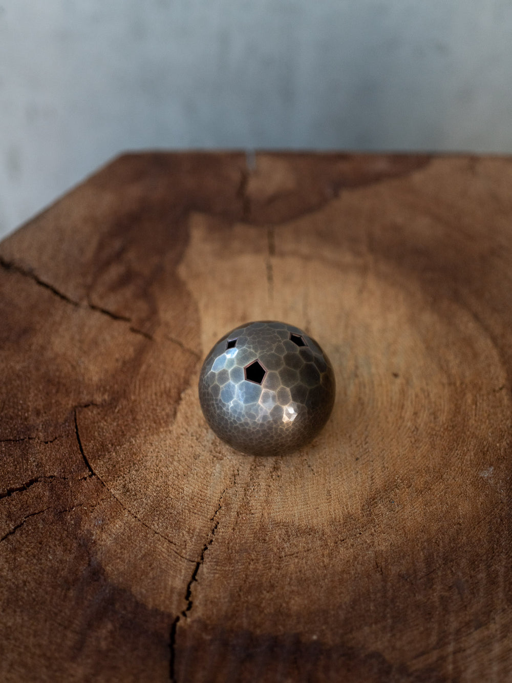 Copper Flower Ball - Dark Silver