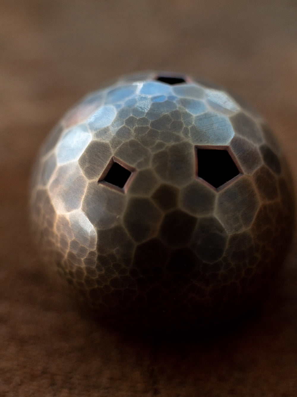 Copper Flower Ball - Dark Silver