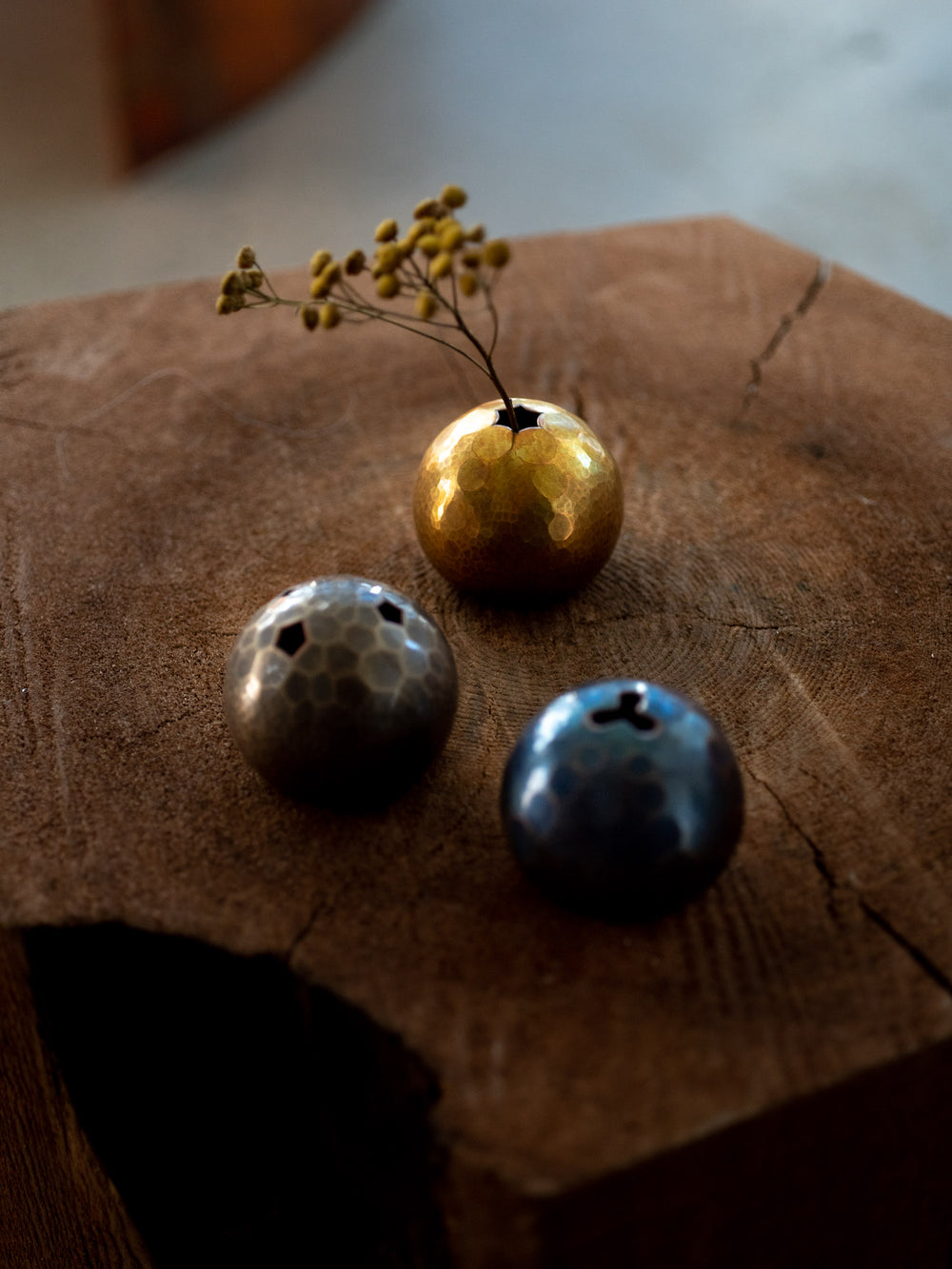 Copper Flower Ball - Gold