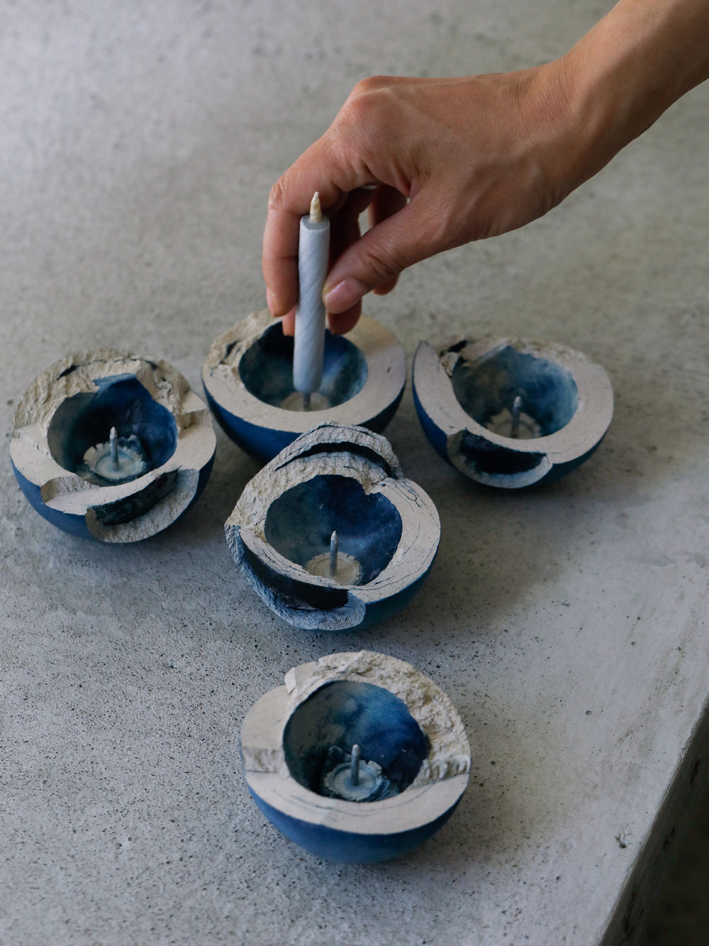 Core Candle Holder – Indigo