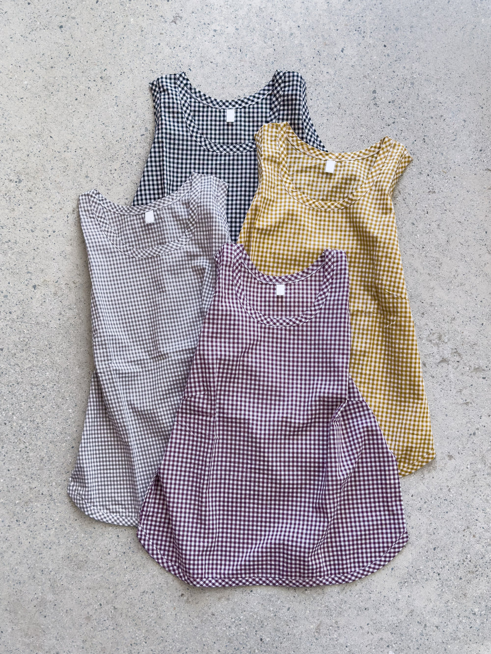 Gingham Sleeveless Blouse