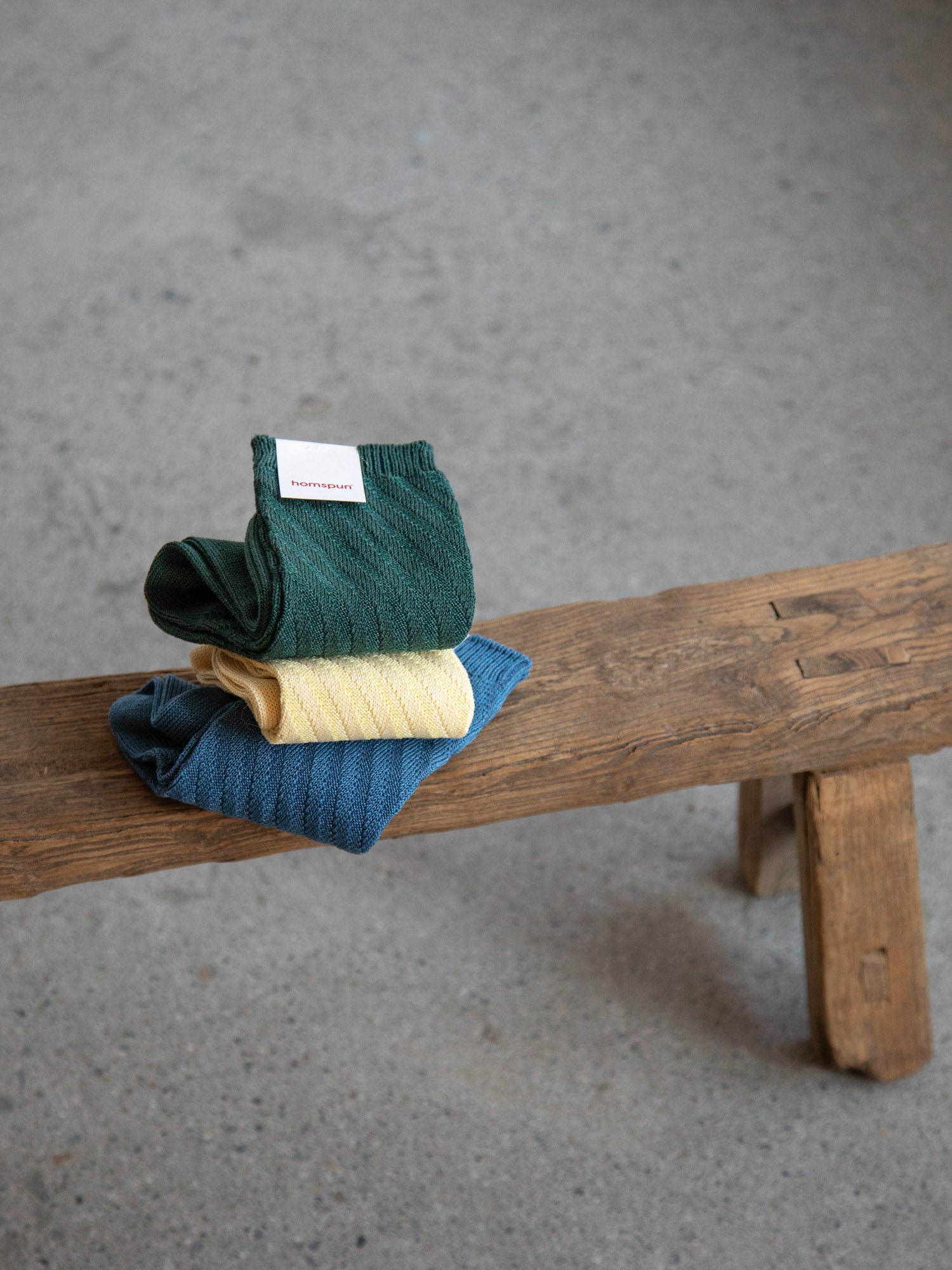 Mercerized Cotton Diagonal Rib Socks